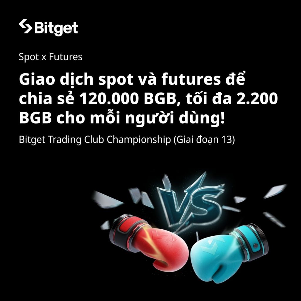 Giao dịch Spot và Futures trên Bitget: Chia sẻ 120.000 BGB, Nhận tới 2.200 BGB