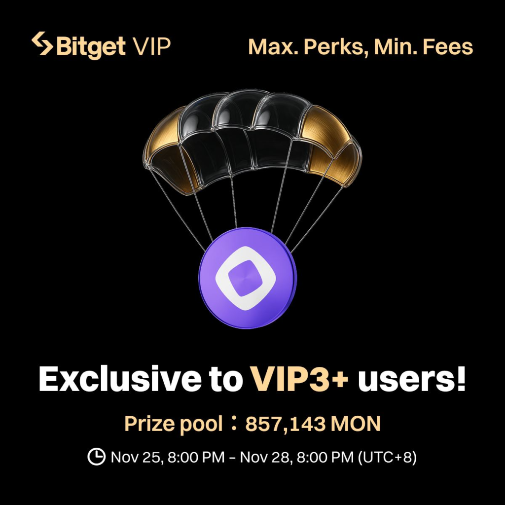 VIP New Coin Airdrop Monad: Nhận 857.143 MON trên Bitget