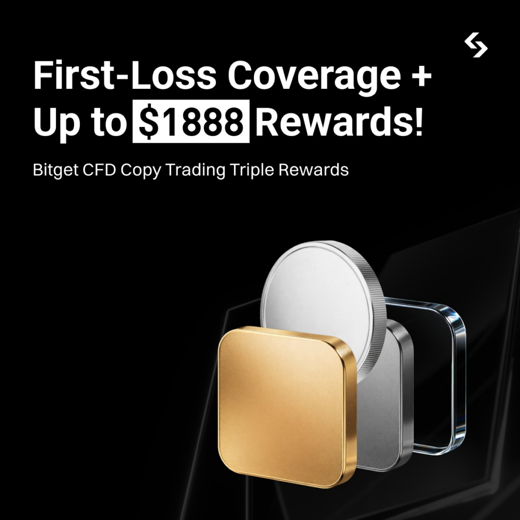 Copy Trading Bitget: Cơ hội nhận 1.888 USD khi giao dịch Vàng & Forex